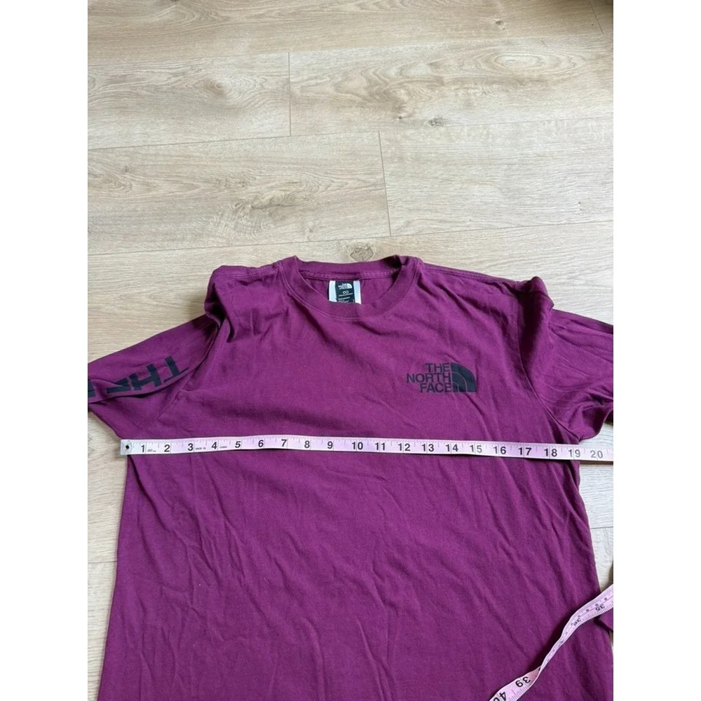 EUC Mens The North Face circulardesign purple long sleeve t-shirt cotton size S